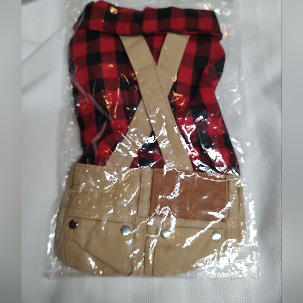 Dog outfit New in package lumberjack doggie outfit